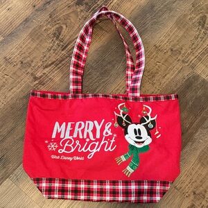Disney Festive Red Plaid Tote
